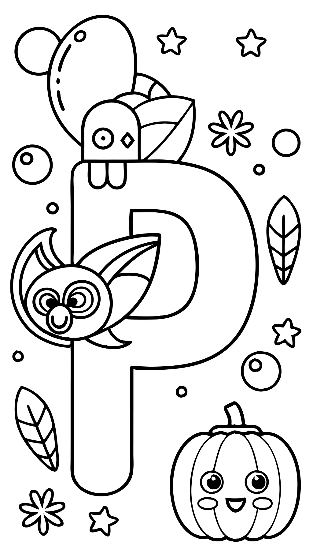 letter p coloring page